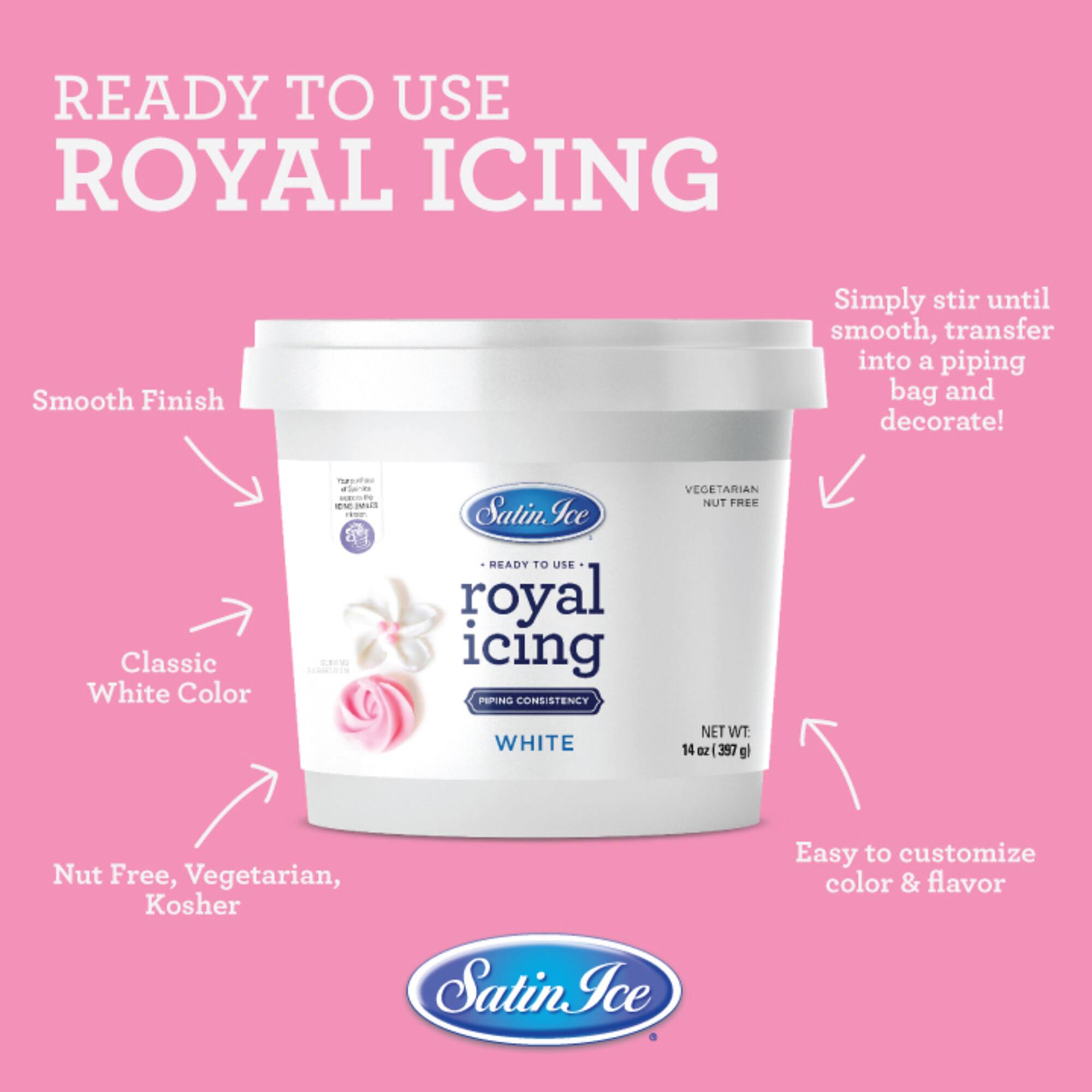 Satin Ice® Royal Icing Mix, 14oz.